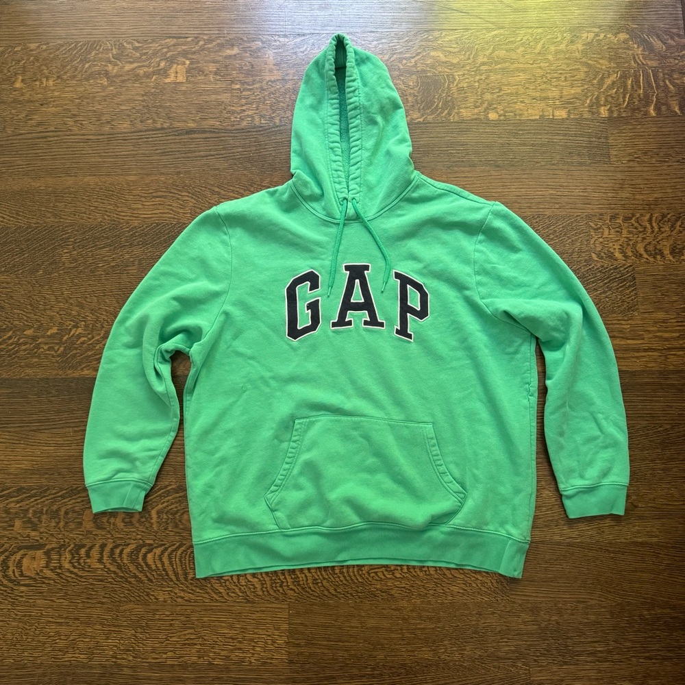 Vintage Faded Green Gap Hoodie
